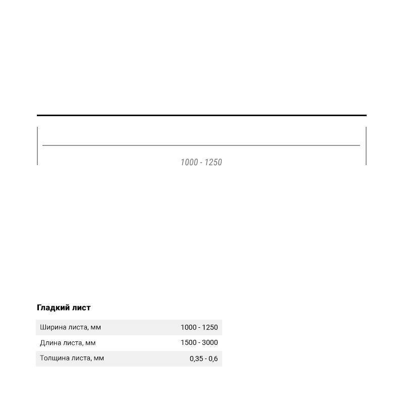 Гладкий лист Zn 1500*1250*0,35 односторонний