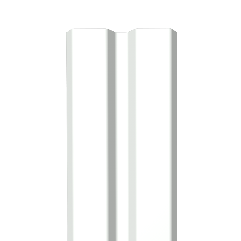 Металлический штакетник Гладкий полиэстер RAL 9003 (Белый) 1800*87*0,5 односторонний Прямой