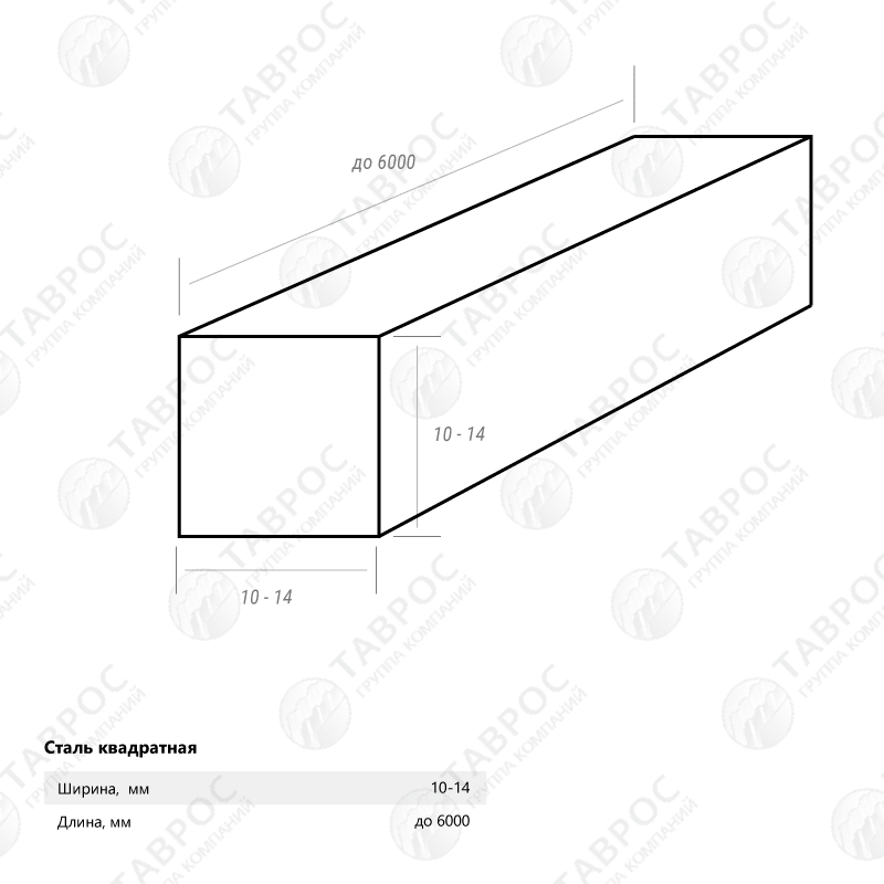 Сталь квадратная 12 Г/к